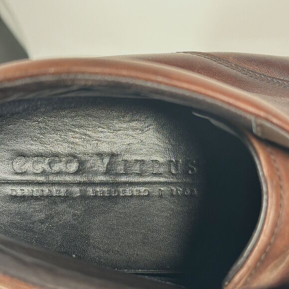 ECCO Shoes Men’s Size US 9 EU 43 Vitrus Tie Boot Chukka Brown Leather Gore-Tex - Picture 14 of 15